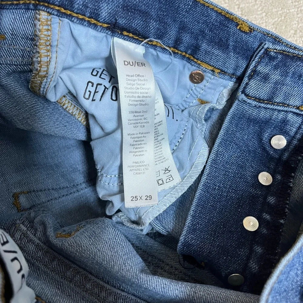 DU/ER women’s Straight leg Jeans size 25 x 29 - Picture 3 of 3